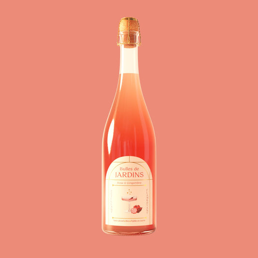 Gurmaniškas nealkoholinis putojantis aperityvas Jardins Rose & Ginger