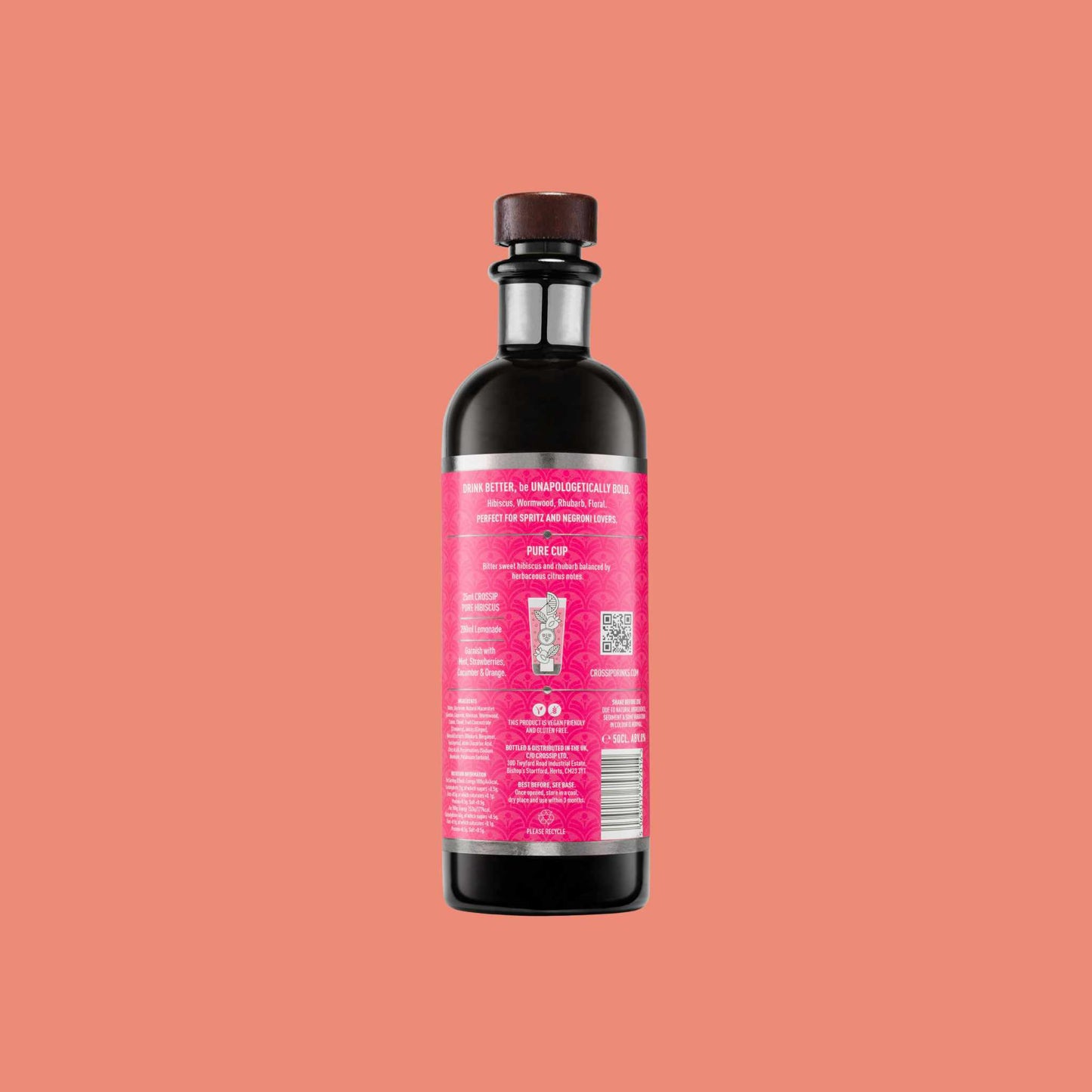 Nealkoholinis gėrimas kokteiliams CROSSIP PURE HIBISCUS